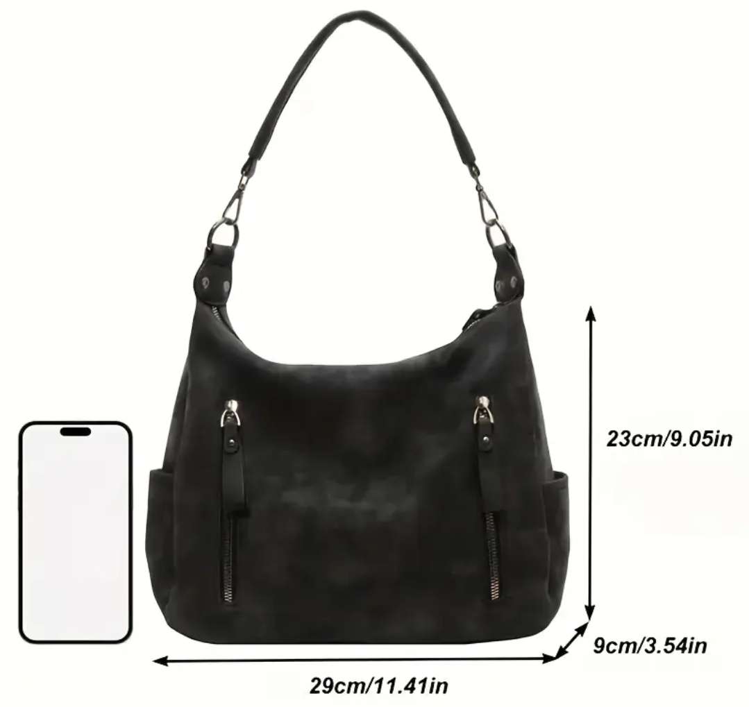 Beautiful Woman's black handbag