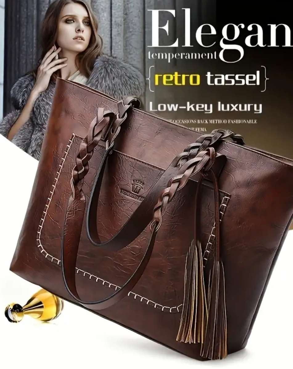 Large vintage look tote bag