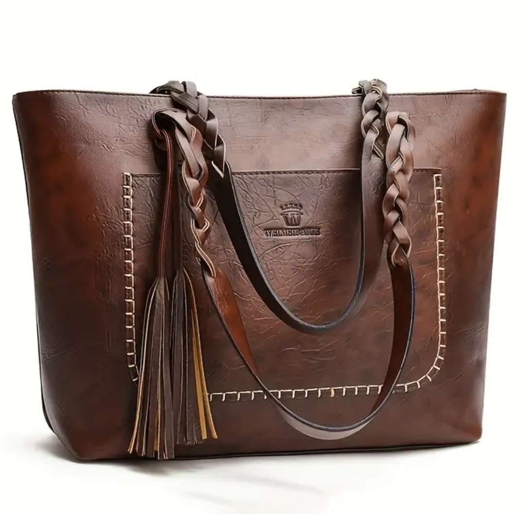 Large vintage look tote bag