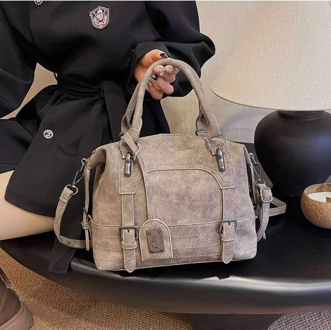 Large shoulder bag - khaki