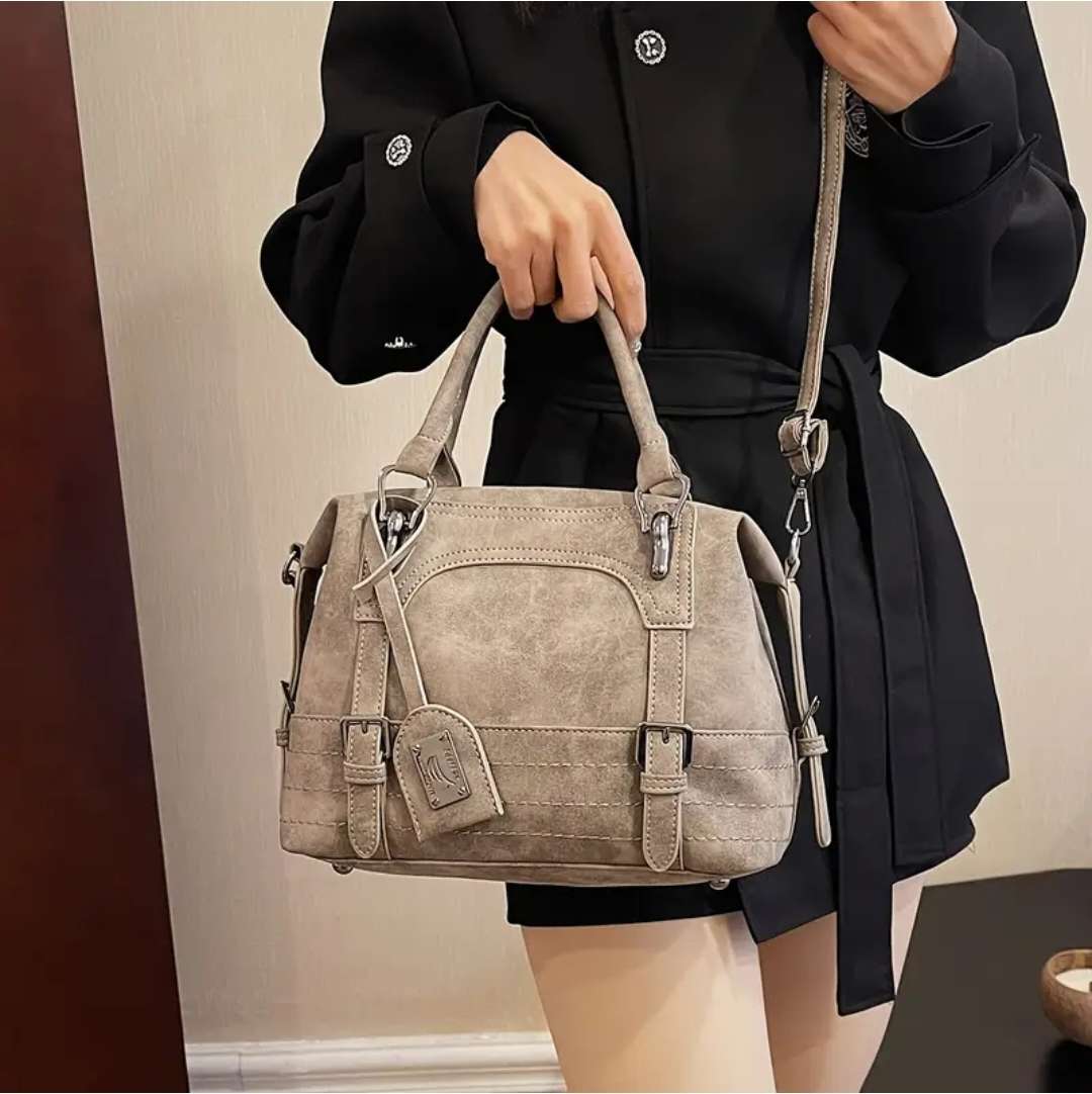Large shoulder bag - khaki
