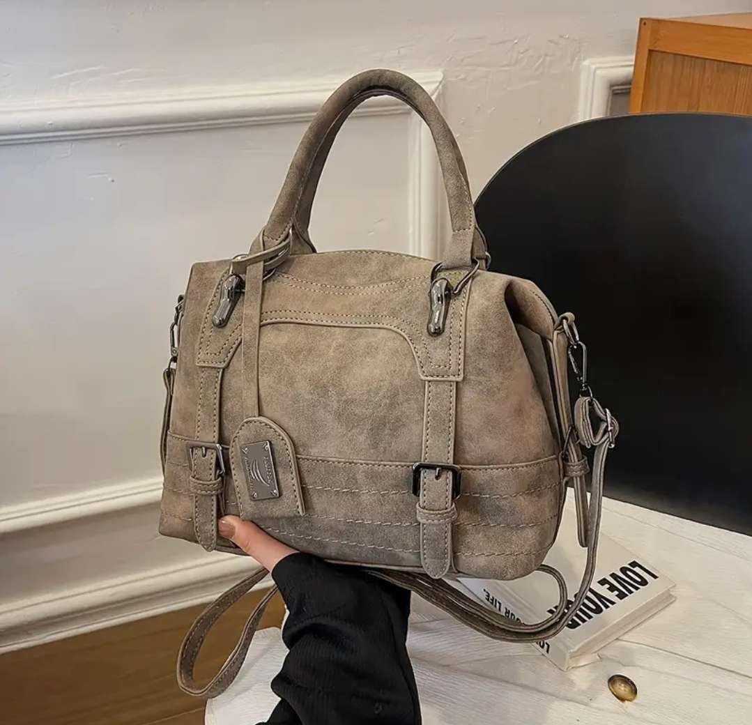 Large shoulder bag - khaki
