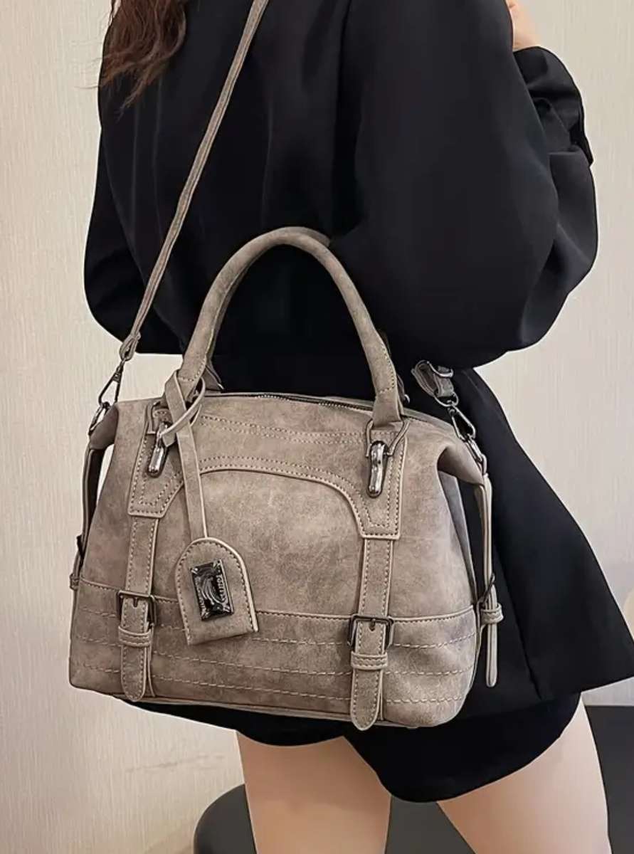 Large shoulder bag - khaki