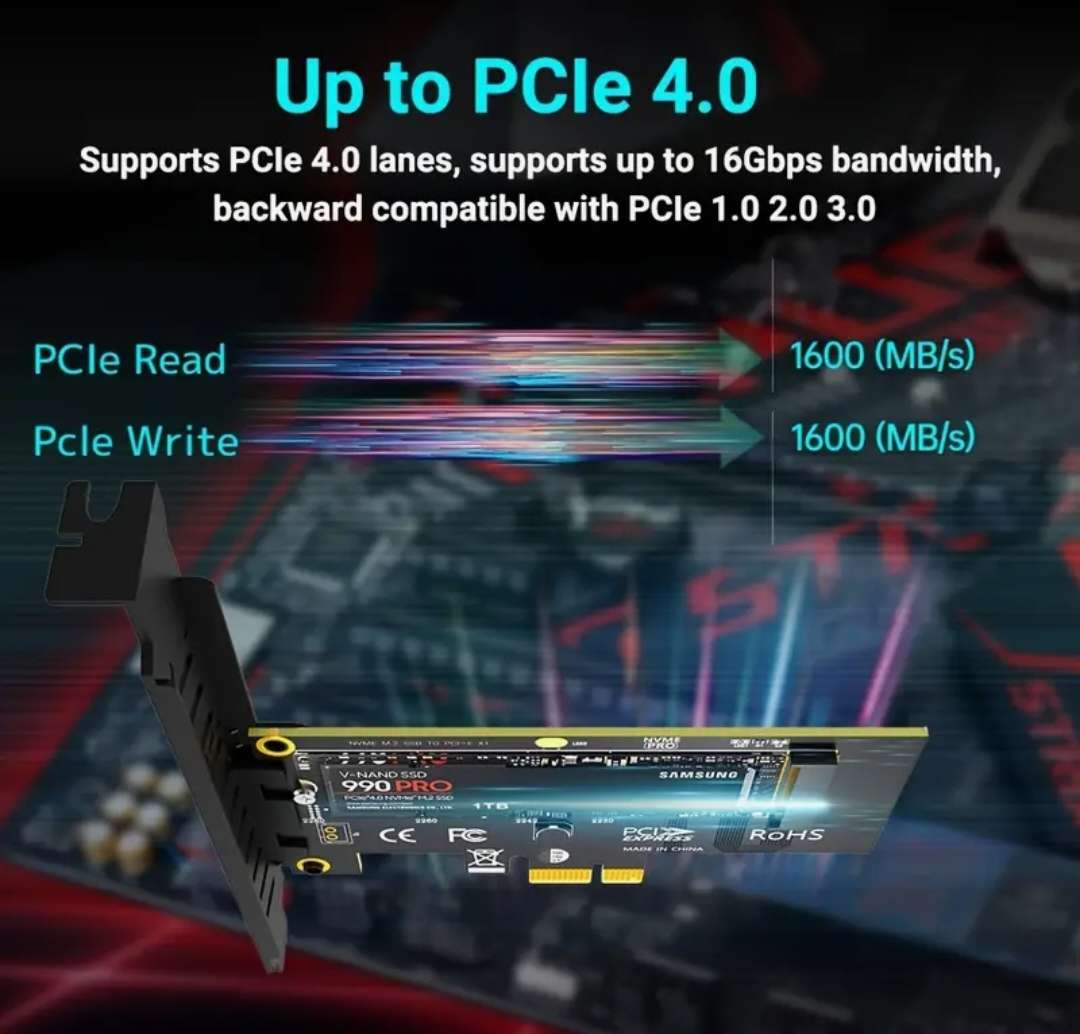 NVME to PCIe4 adapter card