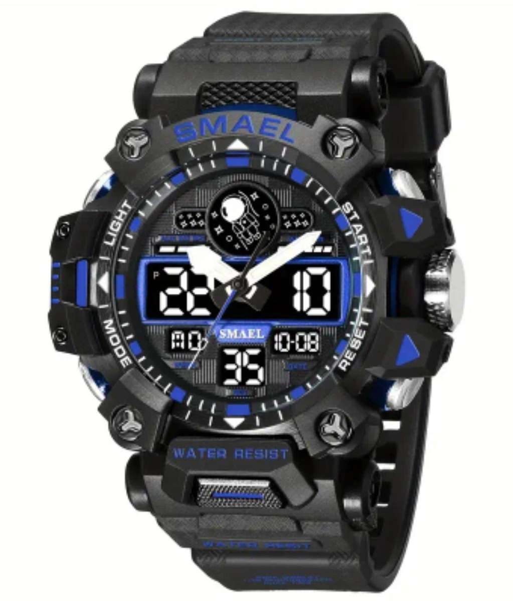 Smael duel display waterproof sport watch