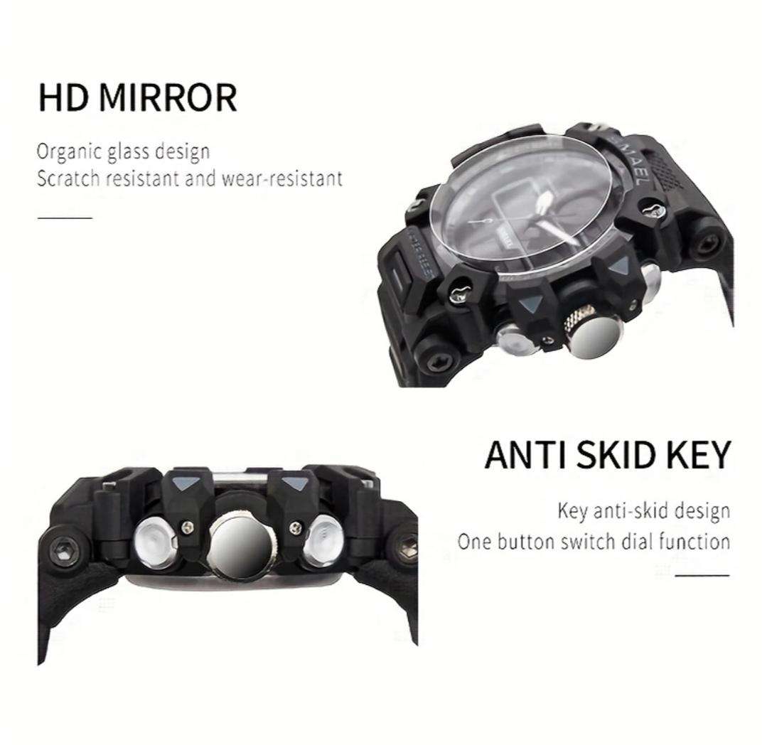 Smael duel display waterproof sport watch