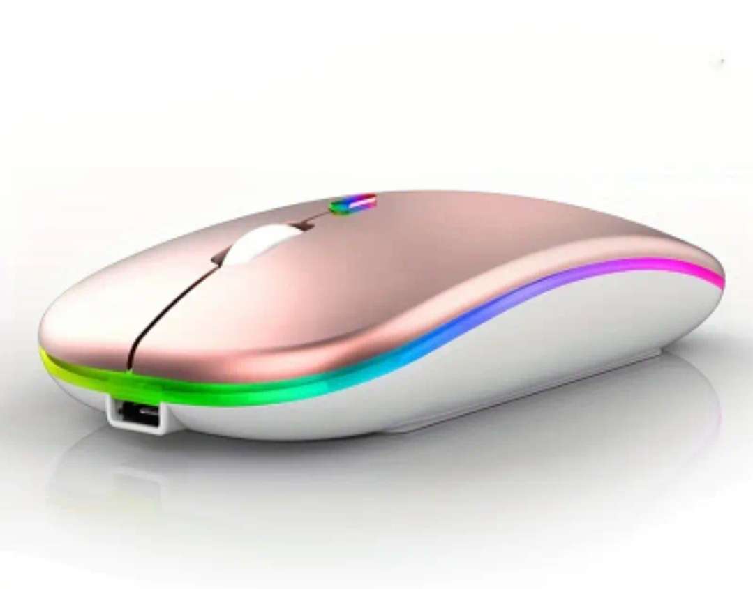 Dual mode Rechargeable Wireless mouse - Rose gold