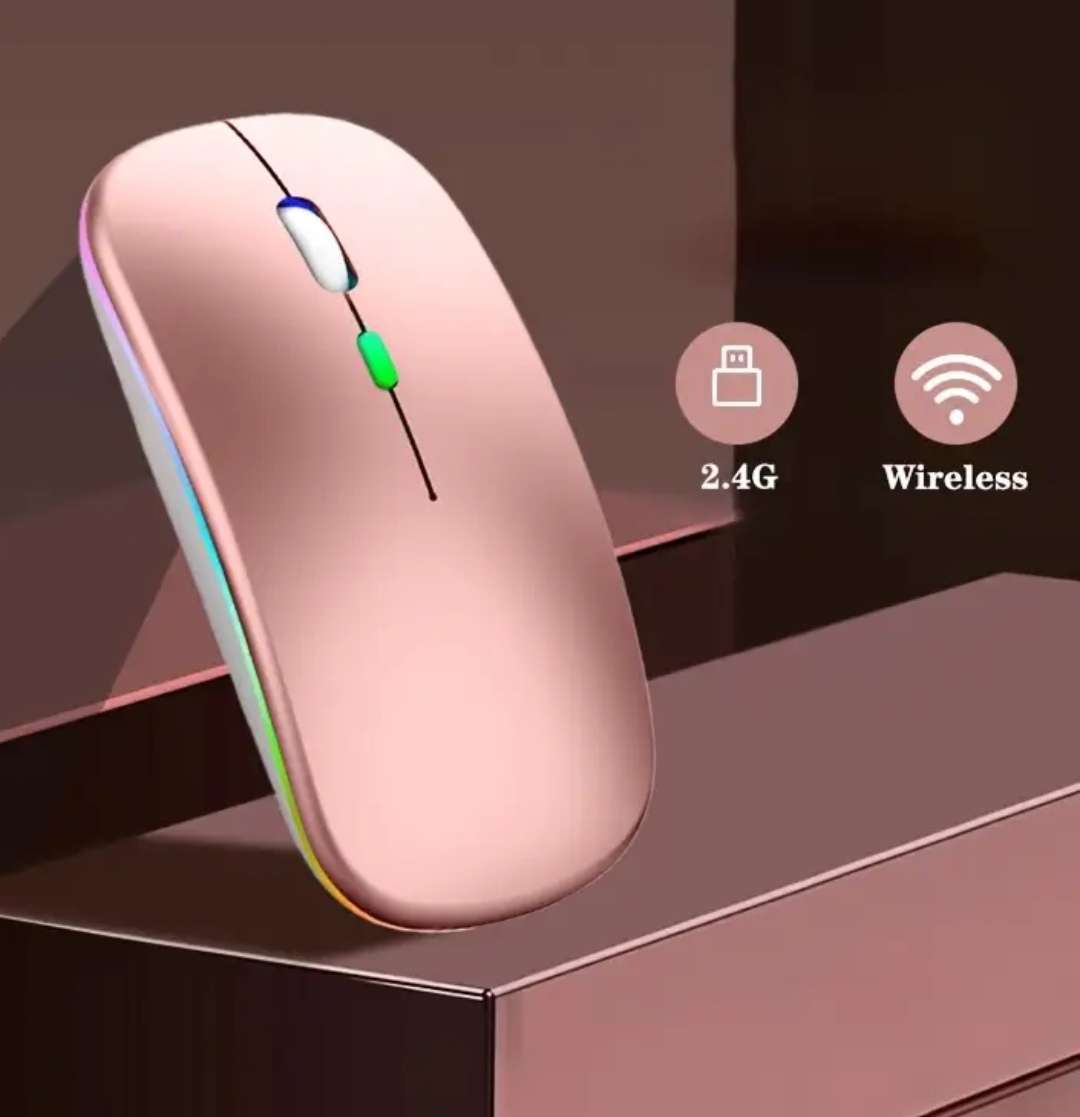 Dual mode Rechargeable Wireless mouse - Rose gold
