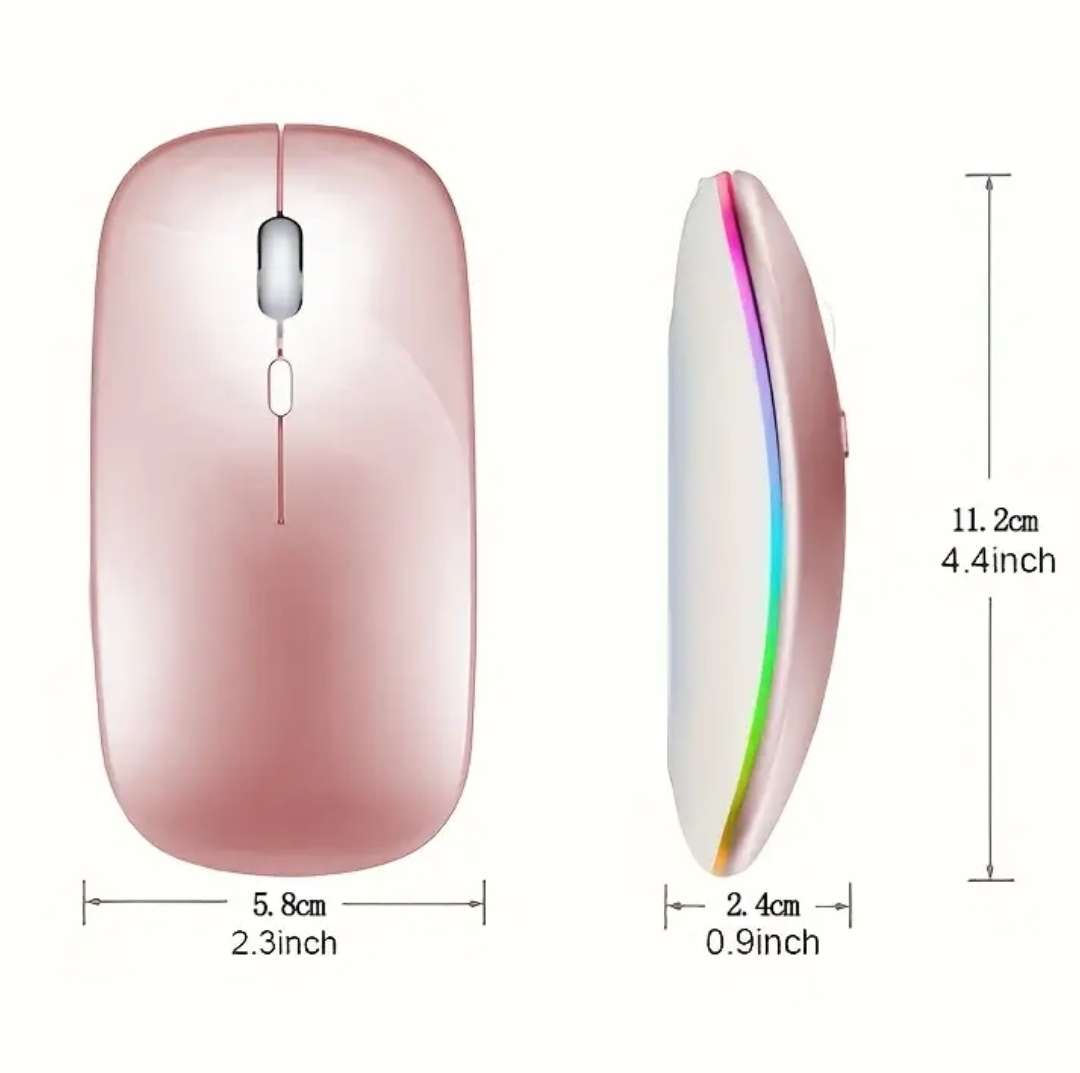Dual mode Rechargeable Wireless mouse - Rose gold