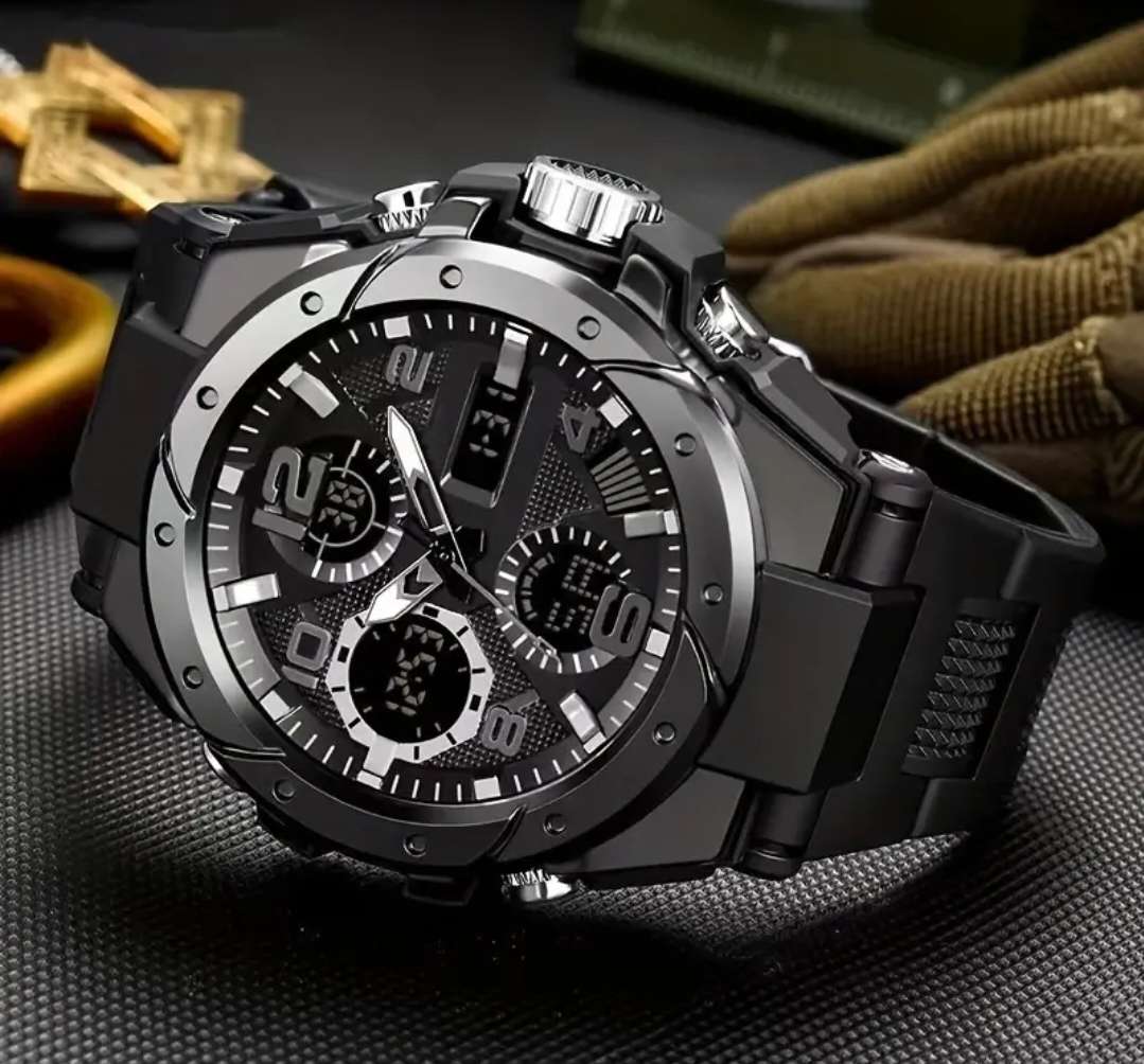 Rugged sports watch for men