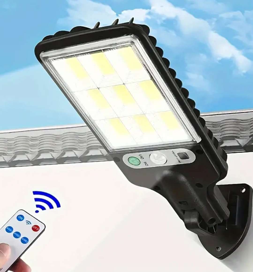 2 Pack Motion sensor outdoor solar light - Remote control operation