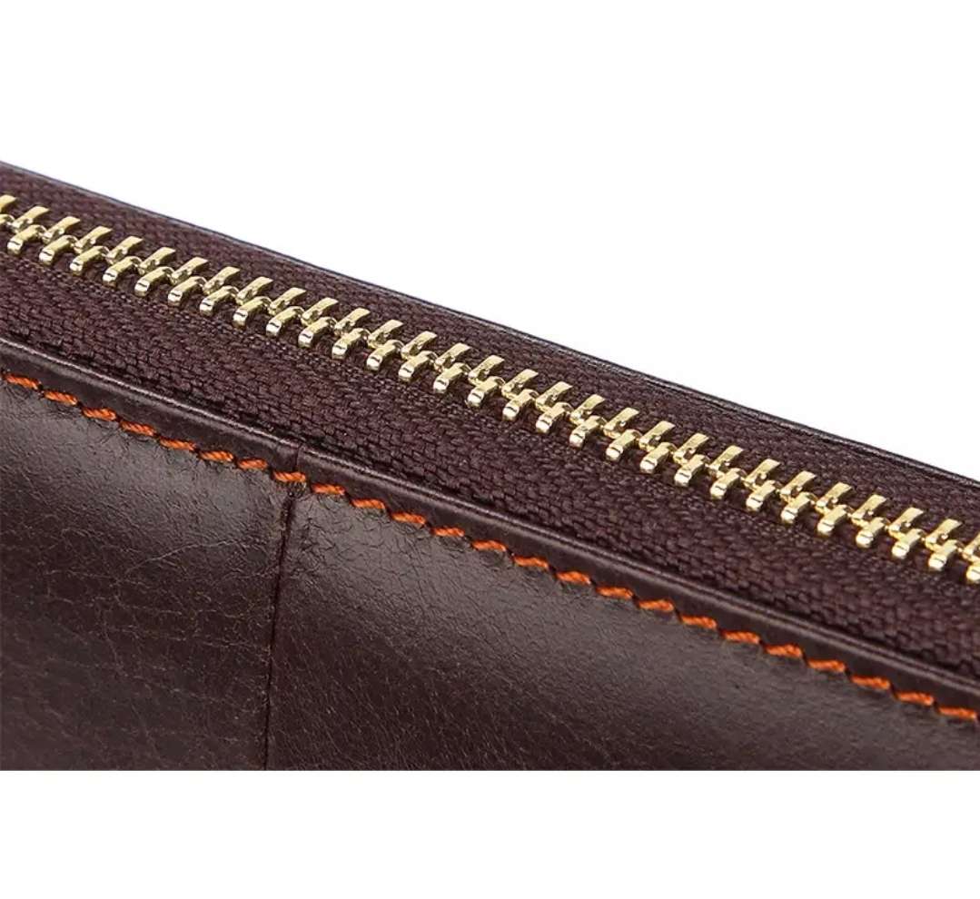 Genuine leather unisex purse