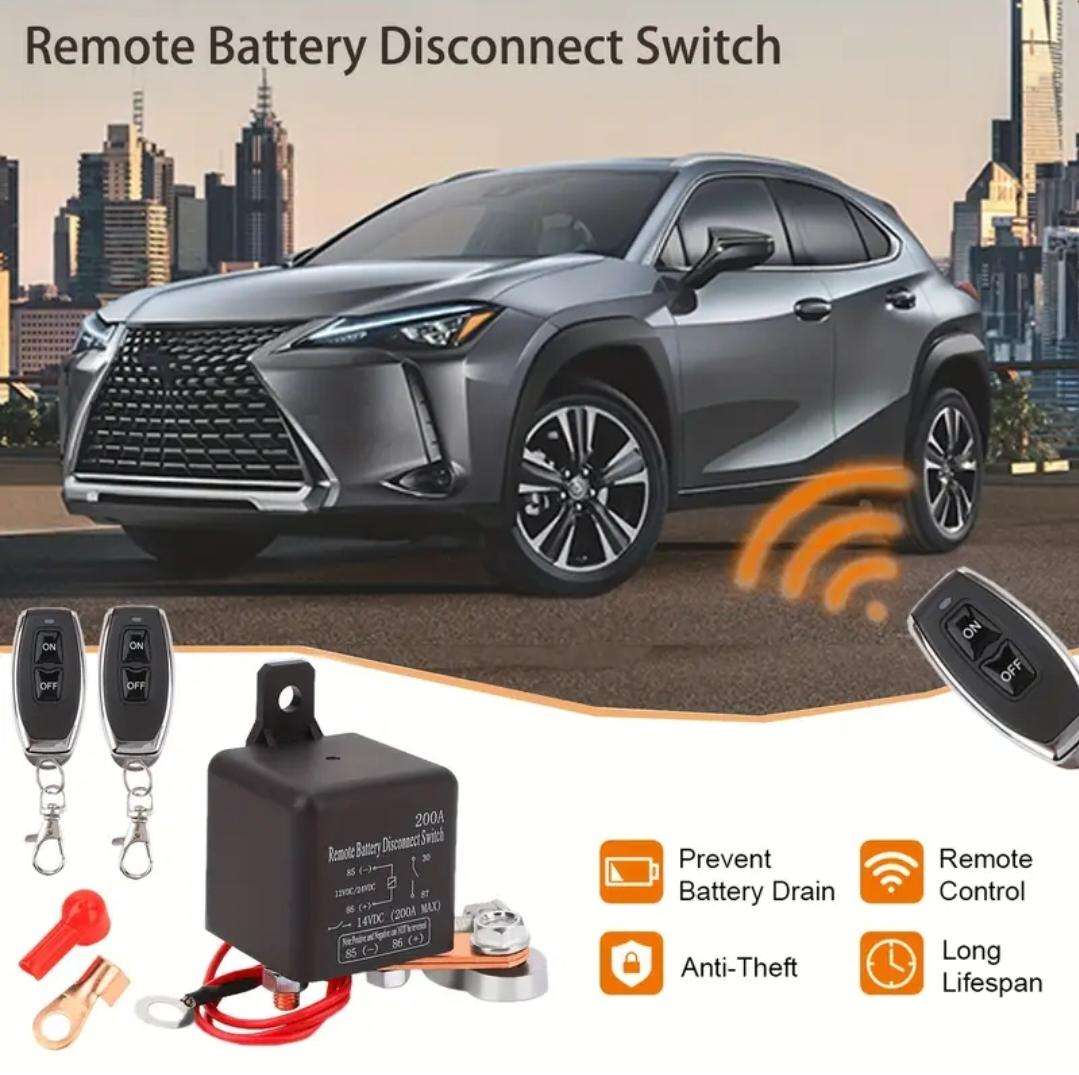Remote control battery disconnect relay