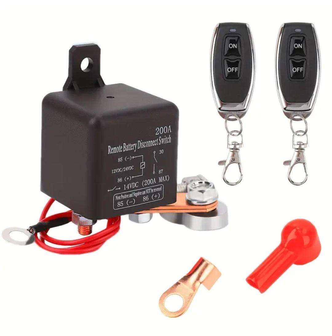 Remote control battery disconnect relay