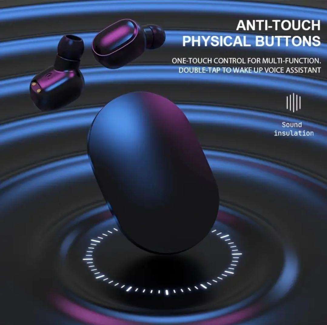 True wireless stereo earbuds - black