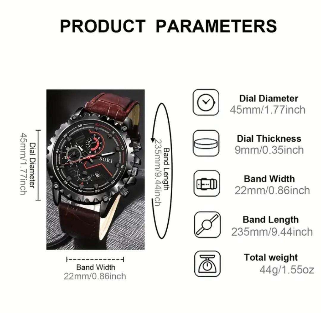 Calender fashion watch for men