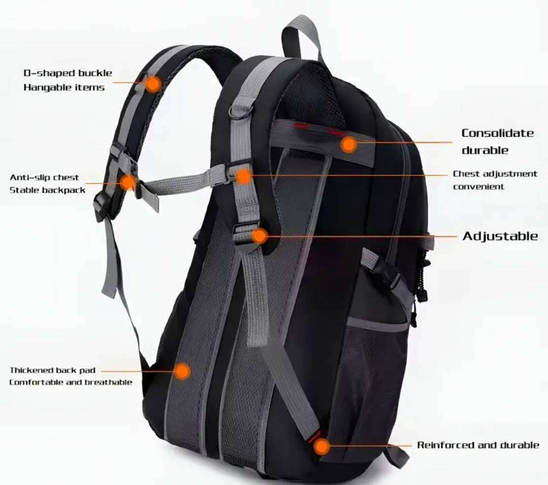 Durable outdoor travel backpack