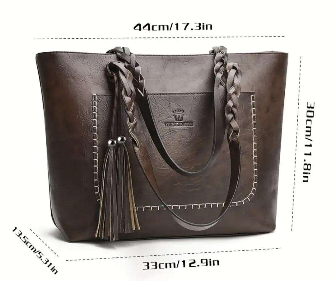Large vintage look tote bag