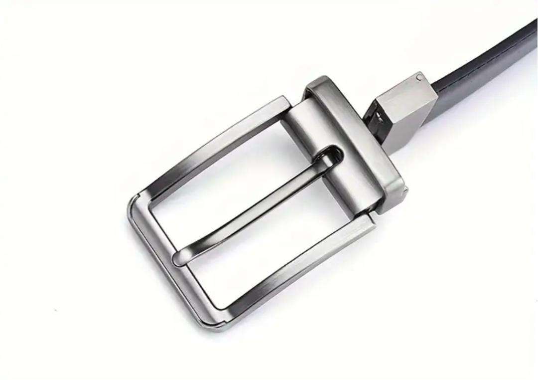 Men's double sided genuine leather belt