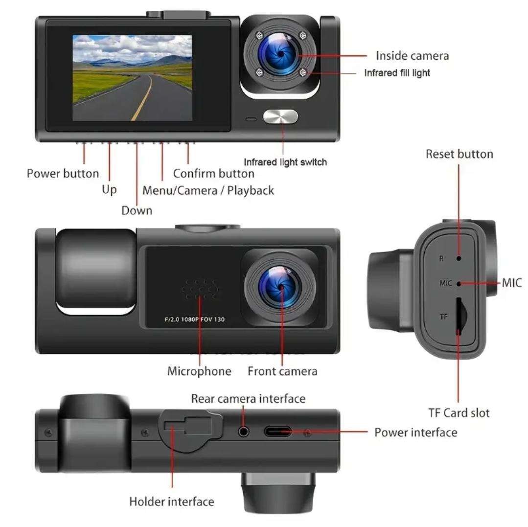 Dual camera Full HD dashcam