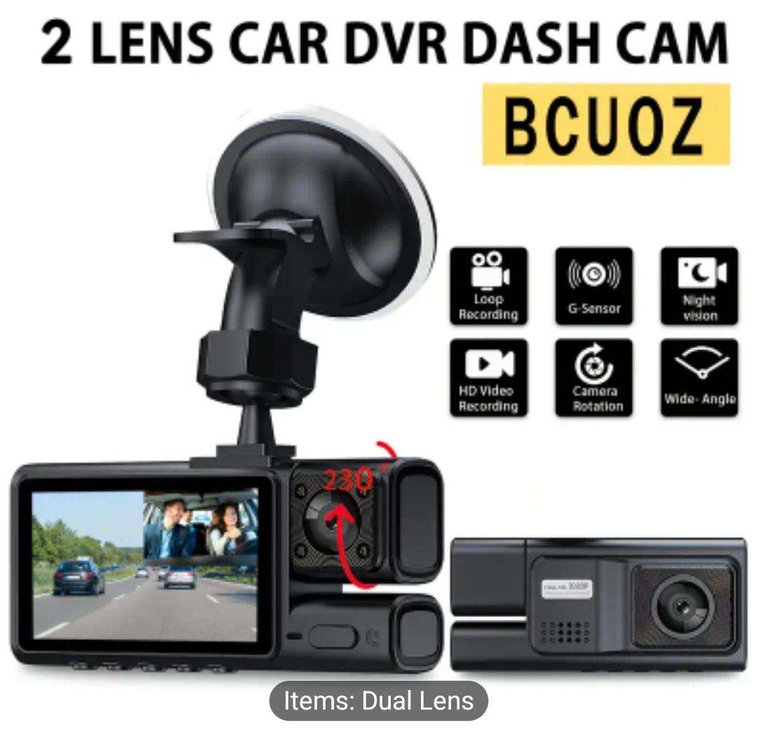 Dual lens HD dash camera