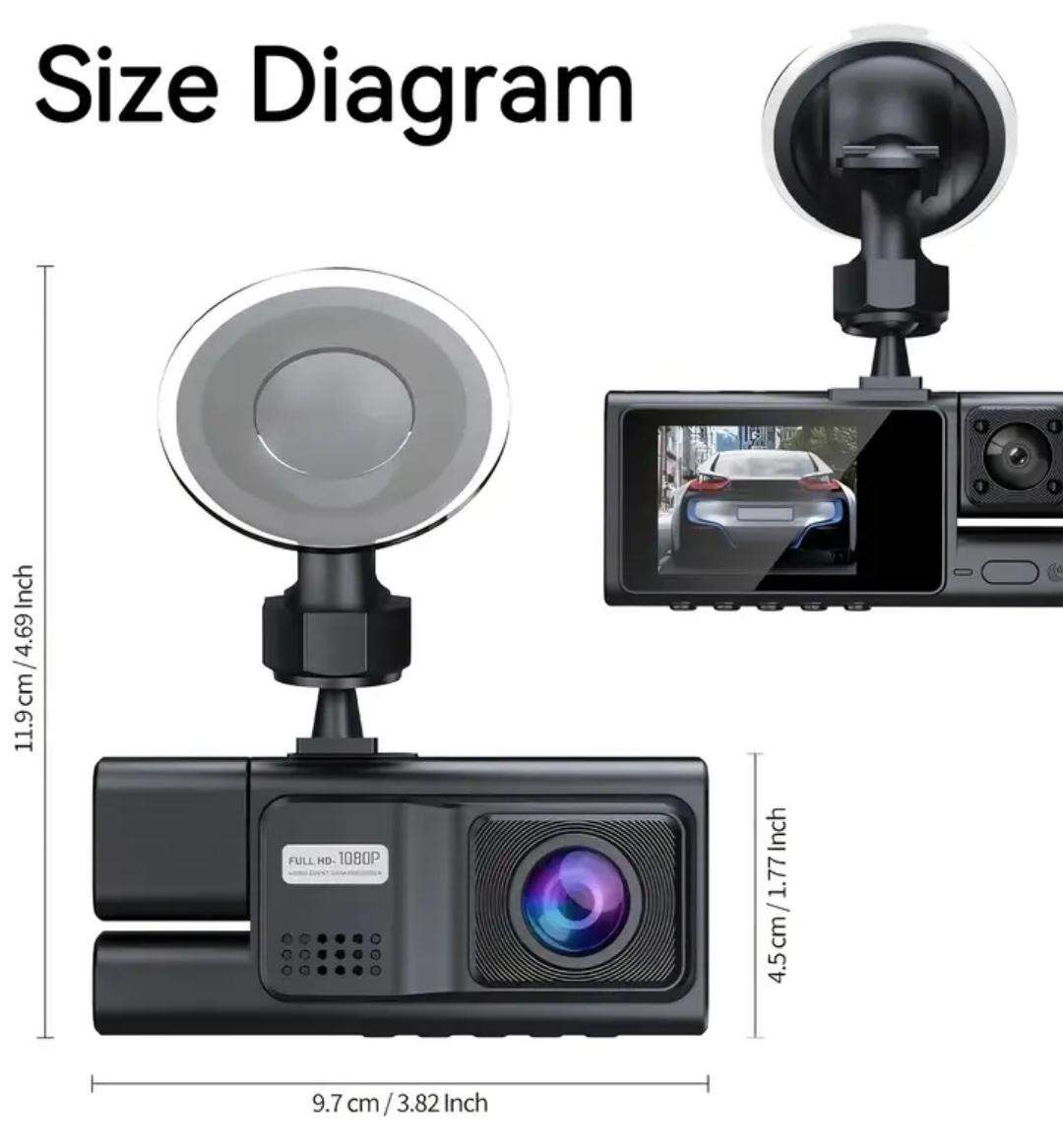 Dual lens HD dash camera