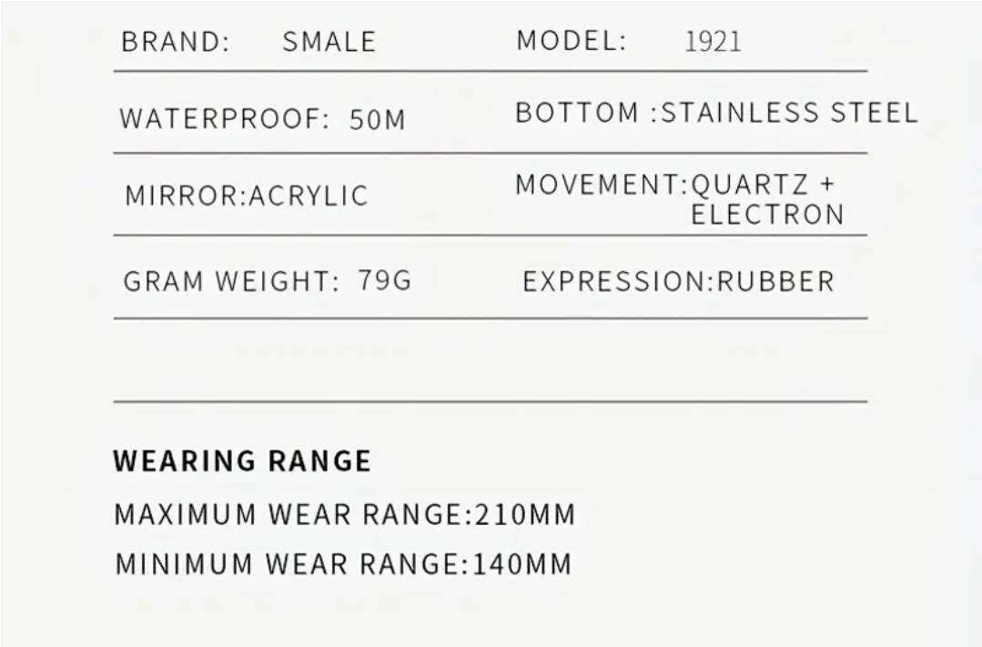 Luxury Smael sports watch