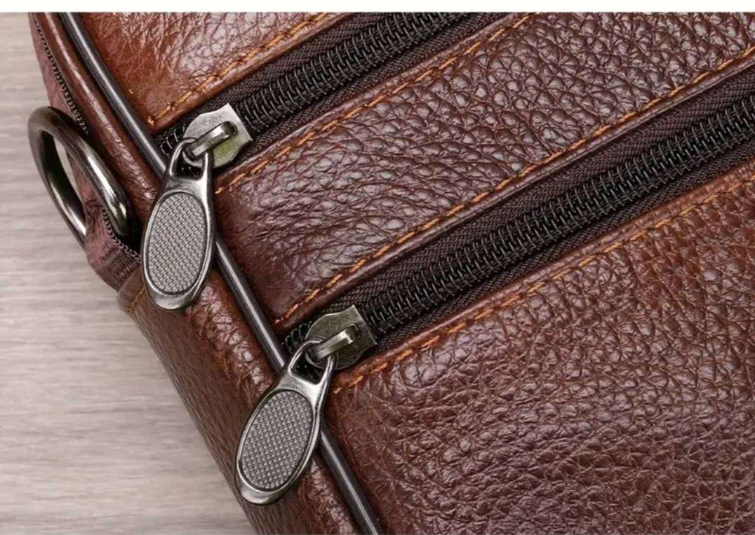 High quality top grain leather shoulder bag