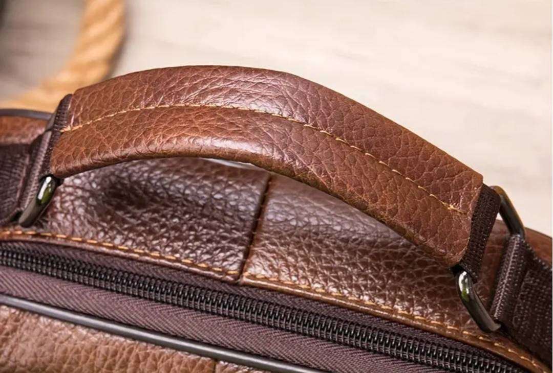 High quality top grain leather shoulder bag