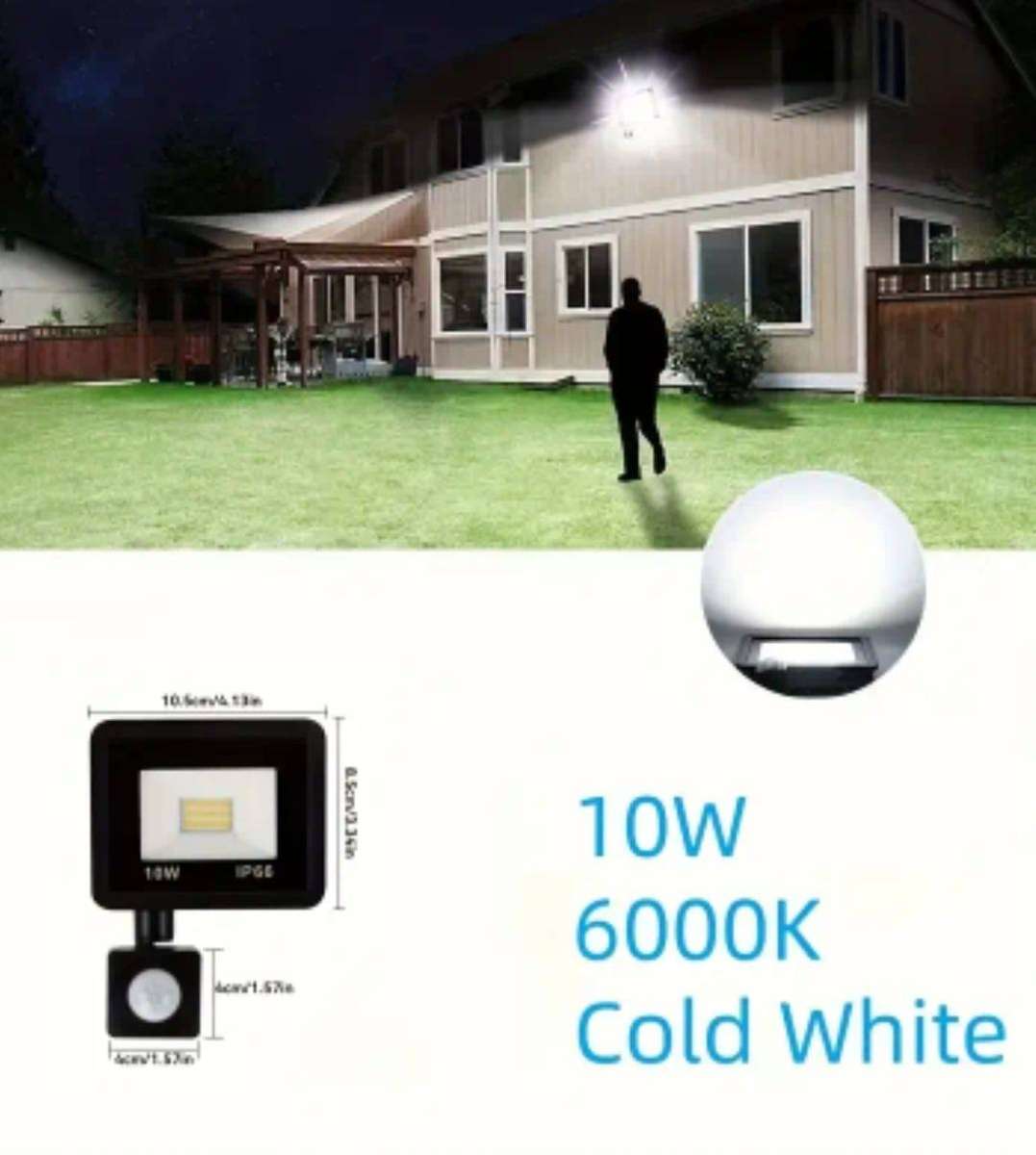 10W motion sensor floodlight