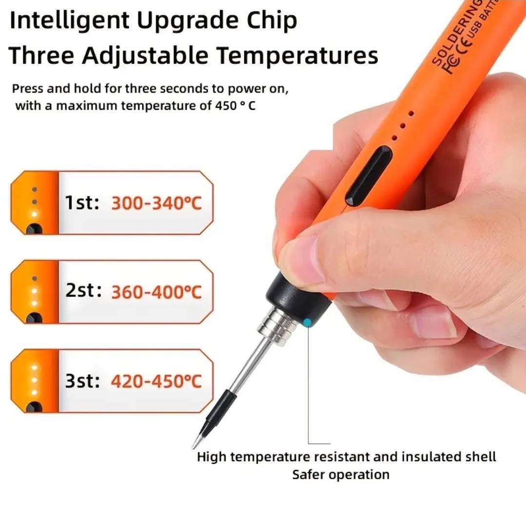 Wireless USB rechargeable Soldering iron