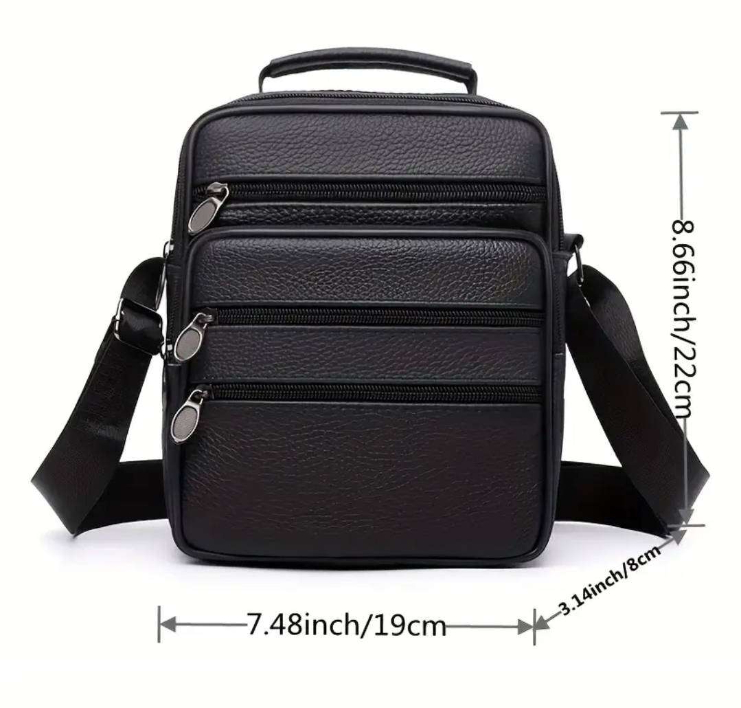 Genuine Leather cross body or shoulder bag - brown