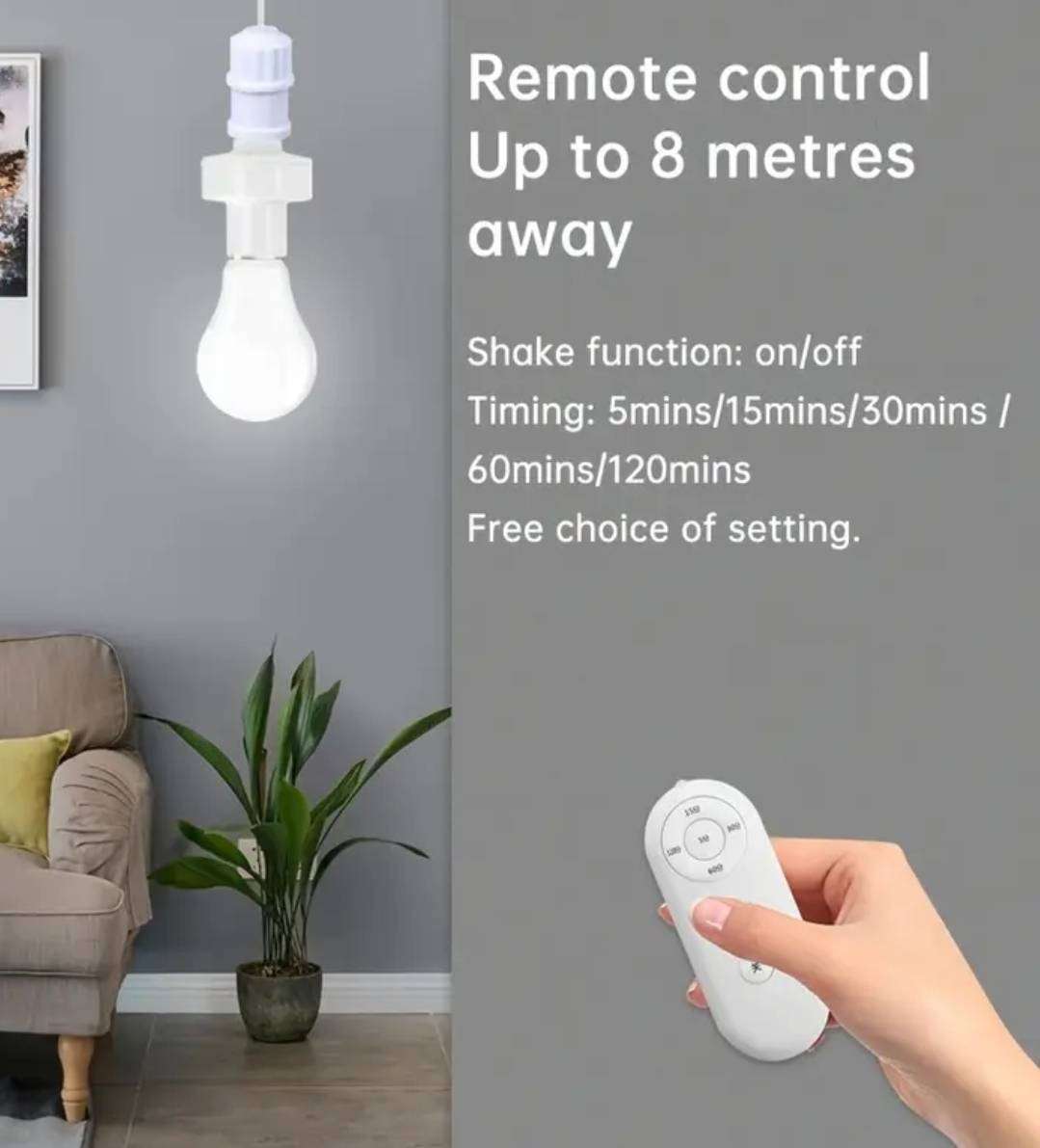 Infrared remote control light socket