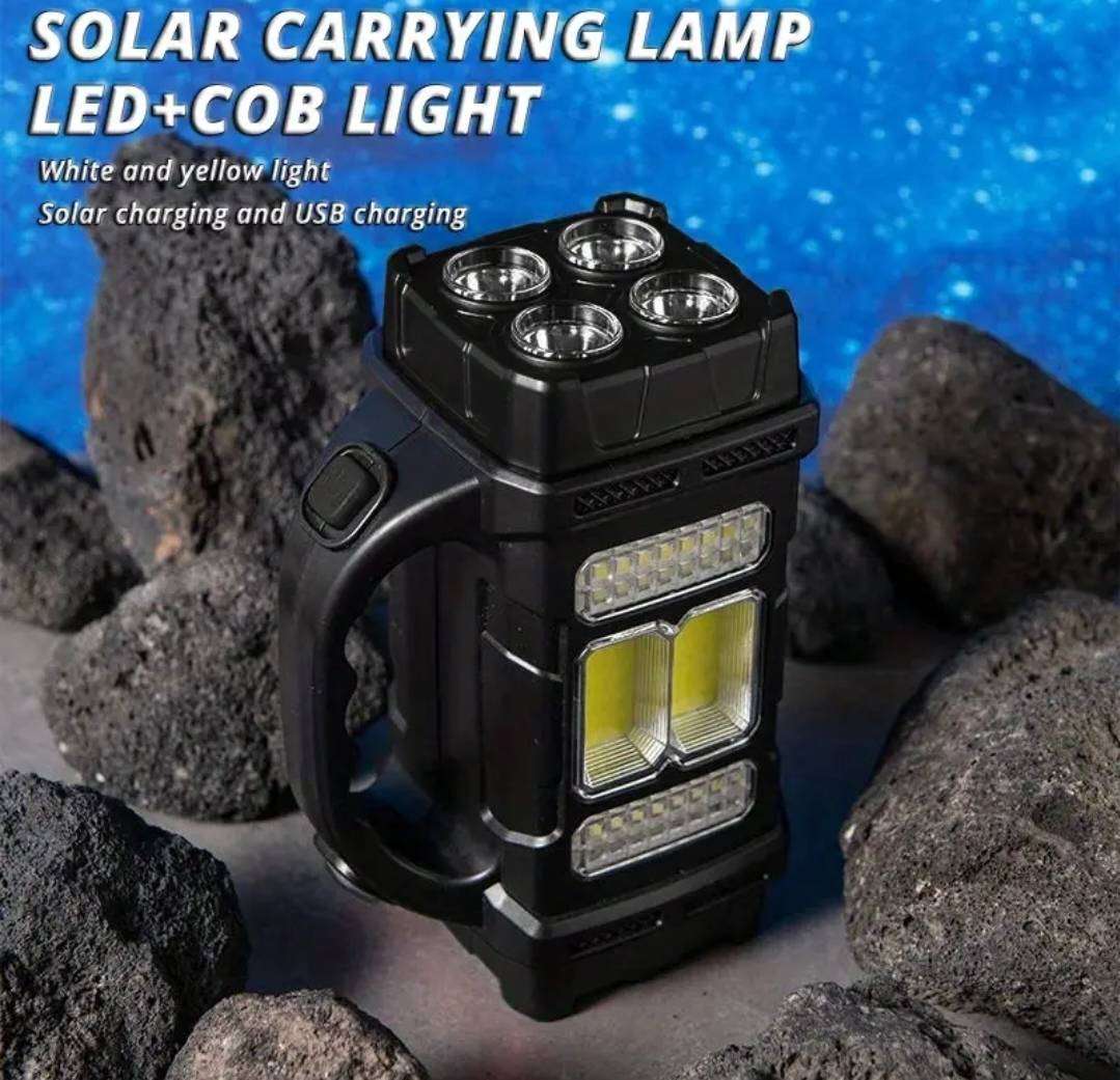 Solar rechargeable flashlight