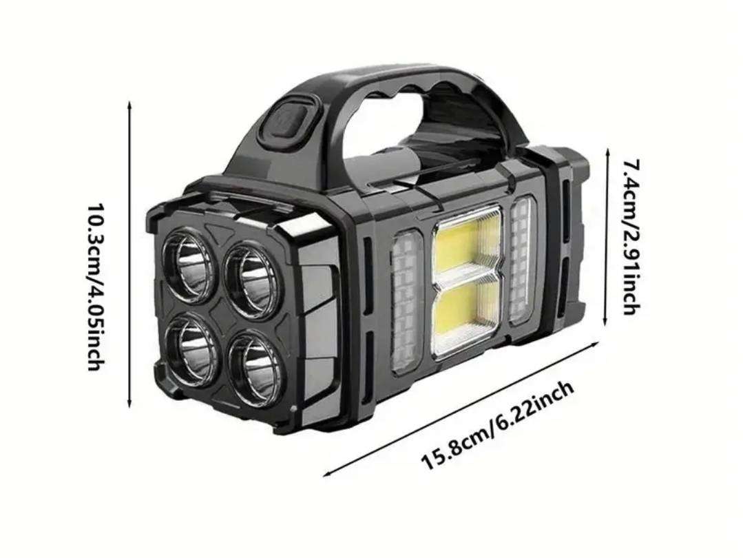 Solar rechargeable flashlight