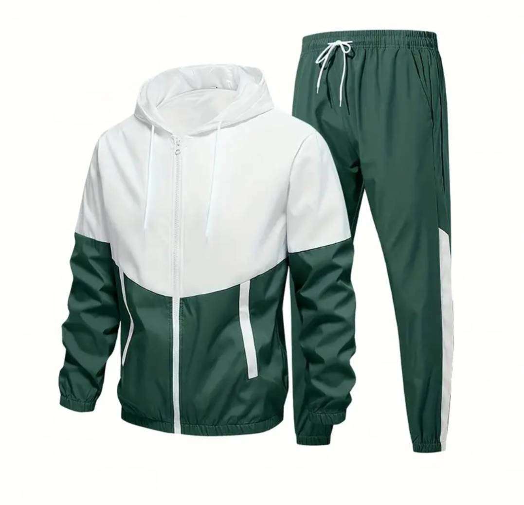 Mens colour block tracksuit set - XL