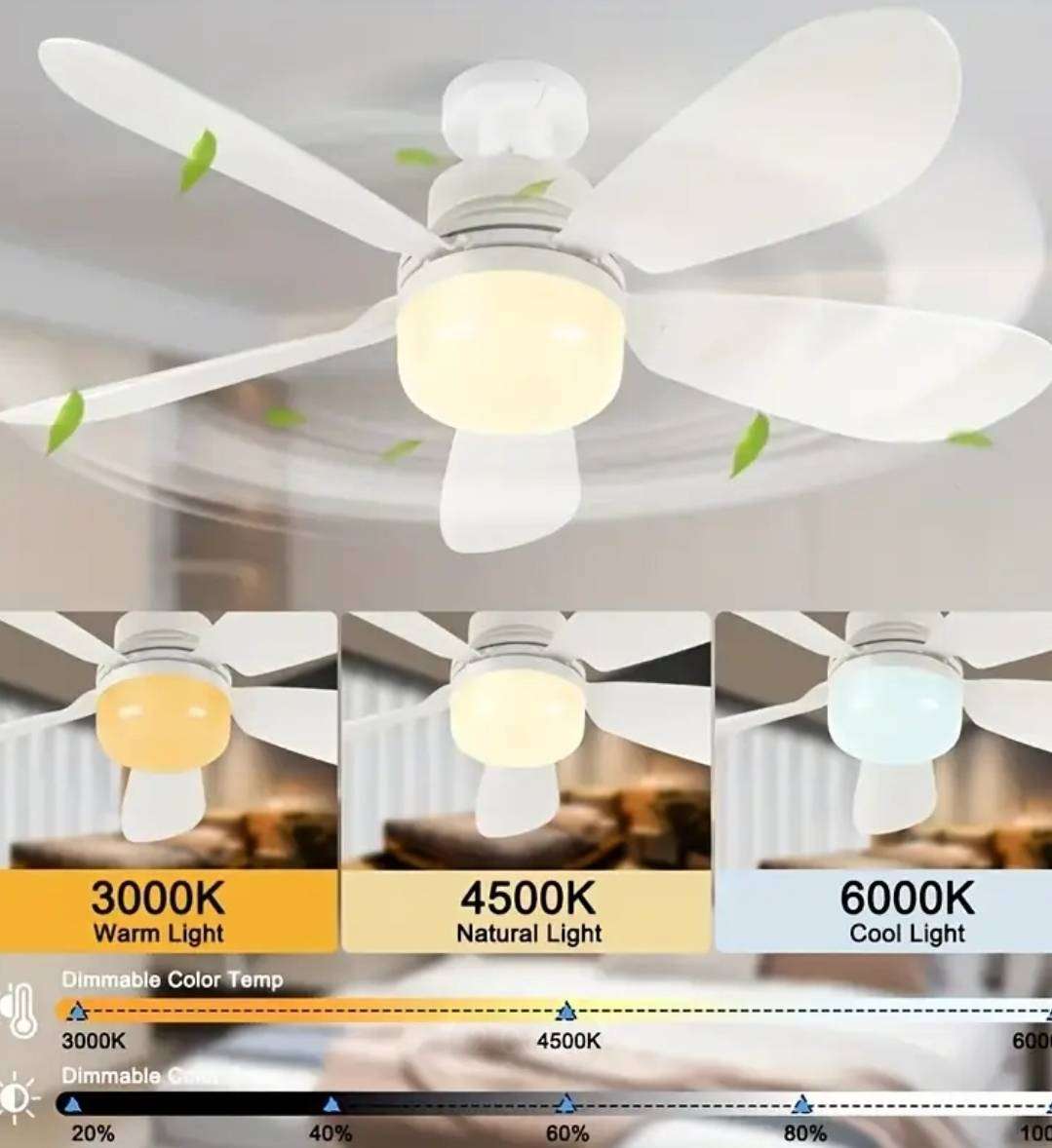 Easy instalation LED light and ceiling fan