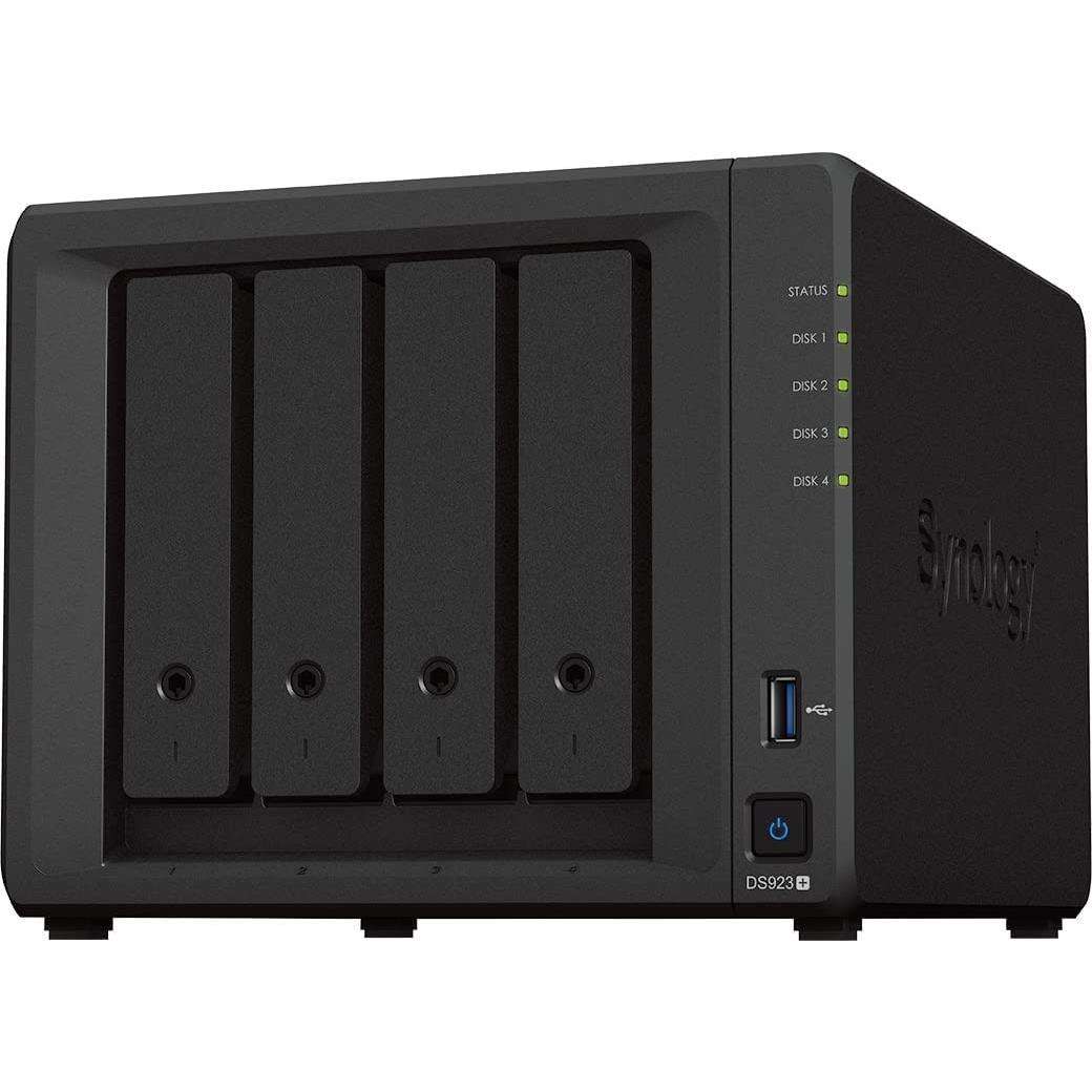 16TB  Synology 3.5Inch 4 x 4TB Drives Synology DS923+ NAS DiskStation  4-Bay Desktop NAS Enclosure
