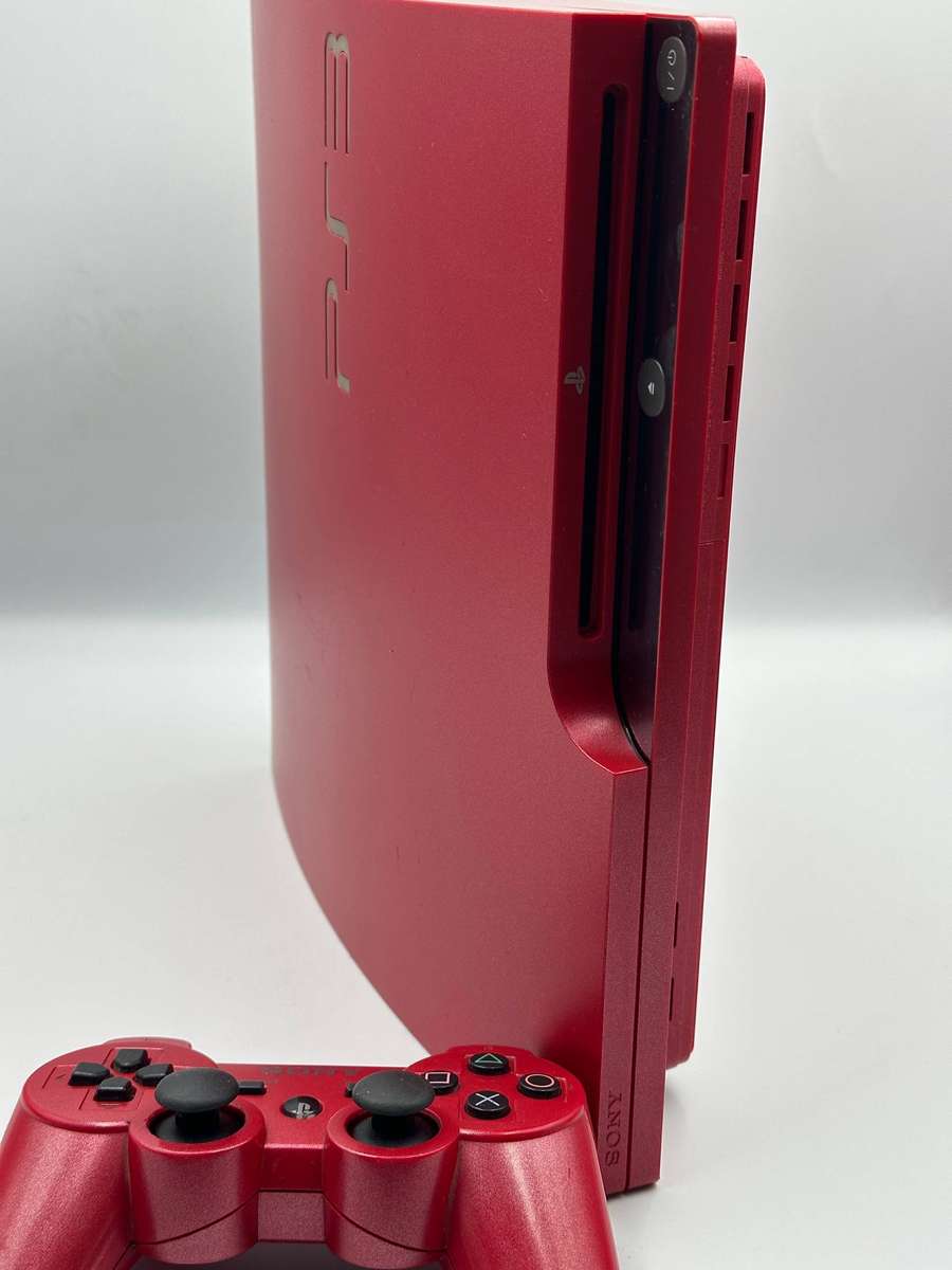 PS3 PlayStation 3 Slim Scarlet Red Limited Edition Bundle