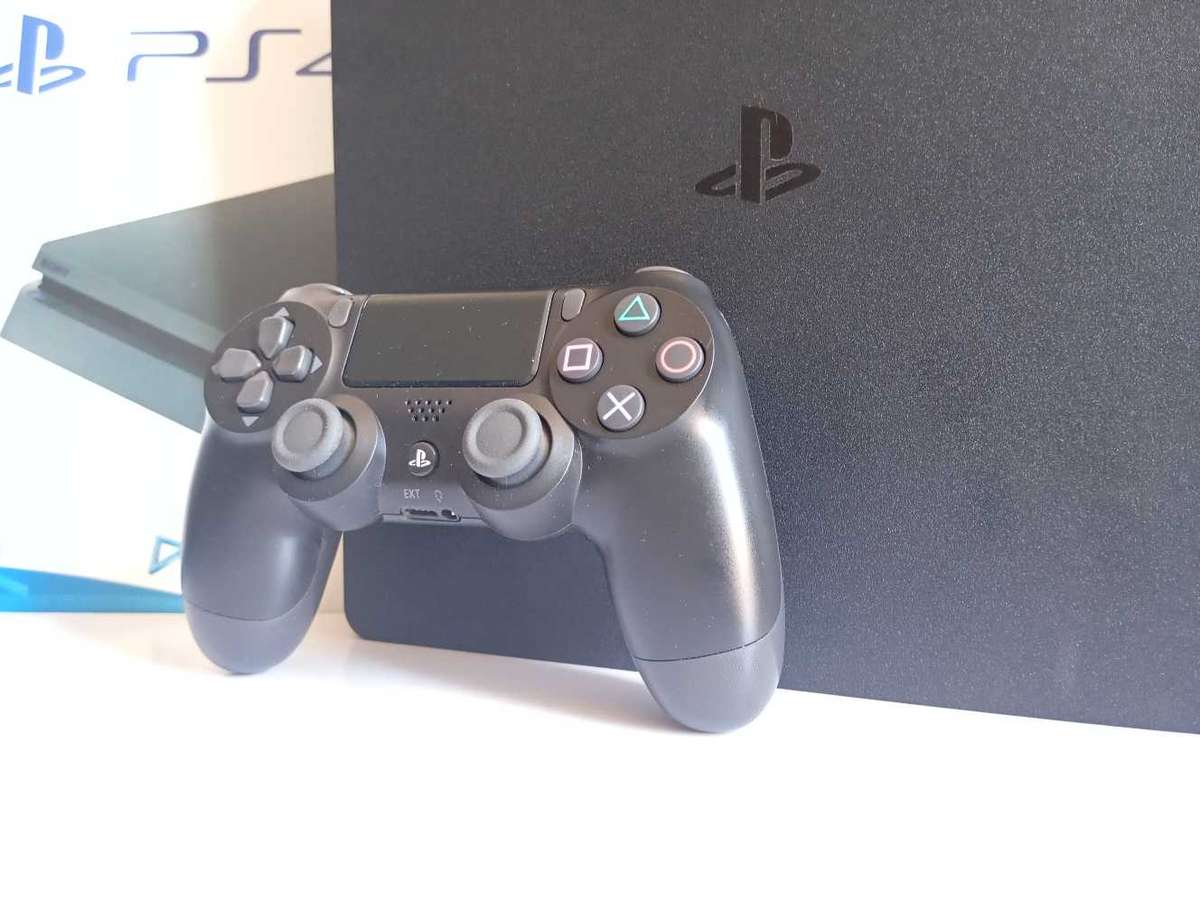 PlayStation 4 Slim (PS4) with Upgraded 1TB SSD Fast Loading Includes Spider-Man & God of War