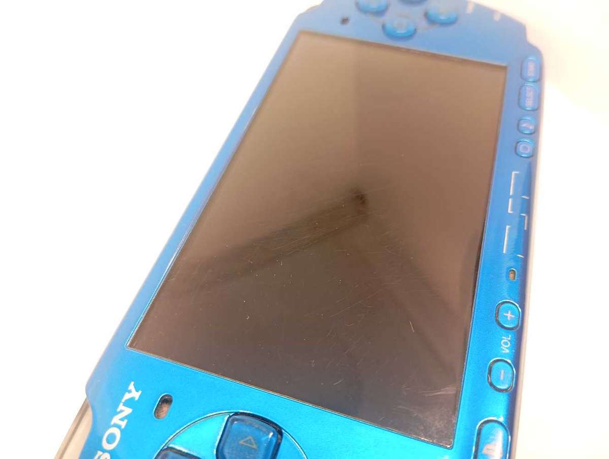PSP 3004 Limited Edition Blue Loaded with 40+ Games (64GB Memory Card)