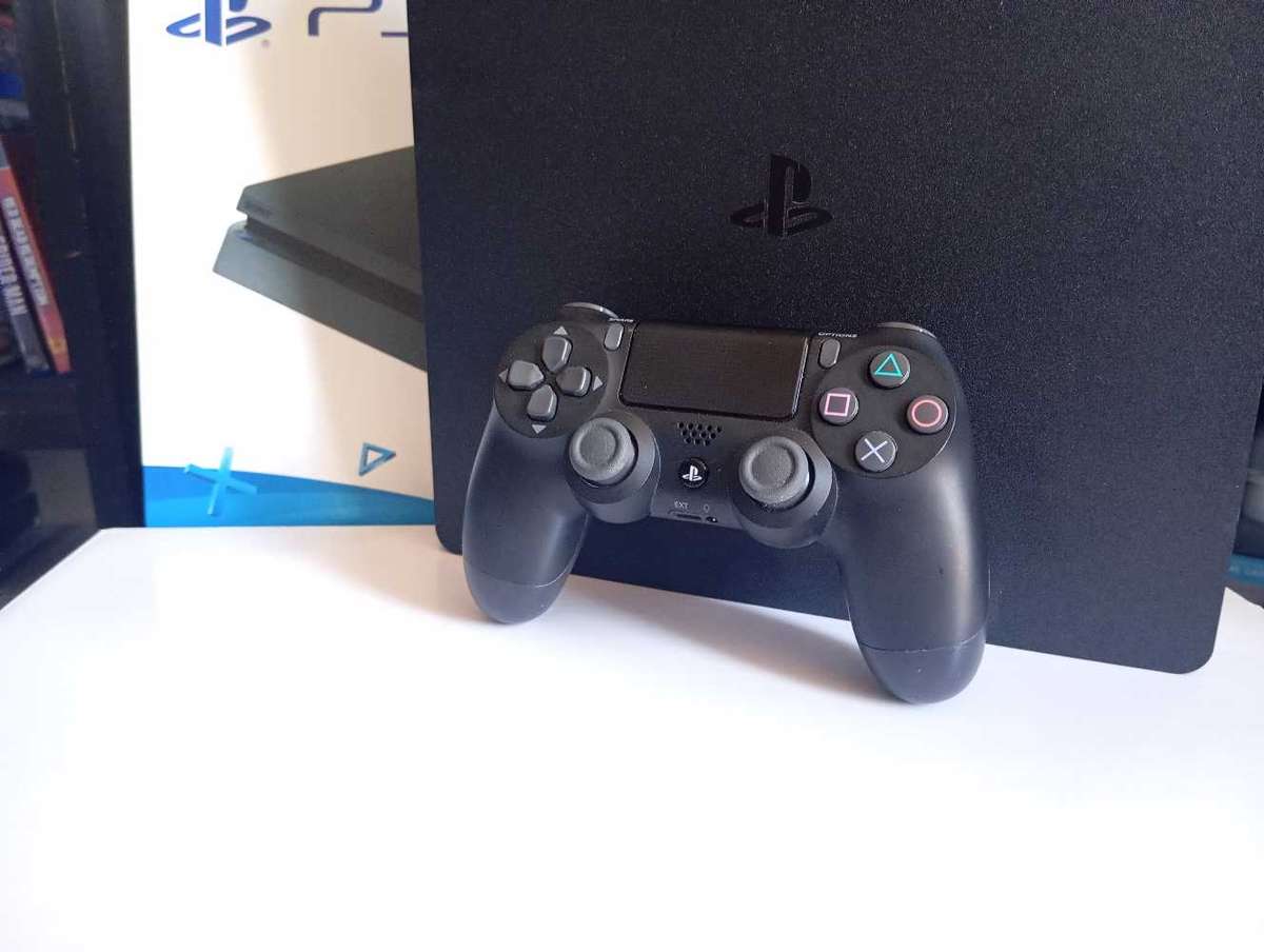 PlayStation 4 Slim (PS4) with Upgraded 1TB SSD Fast Loading Includes Spider-Man & God of War
