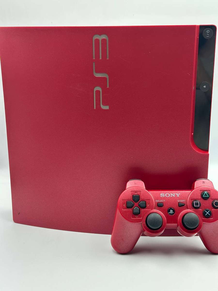 PS3 PlayStation 3 Slim Scarlet Red Limited Edition Bundle