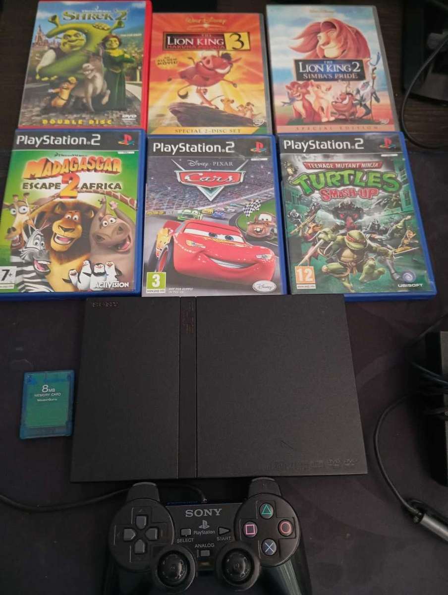 PS2 CONSOLE 3 GAMES + 3 DVD GOOD CONDITION