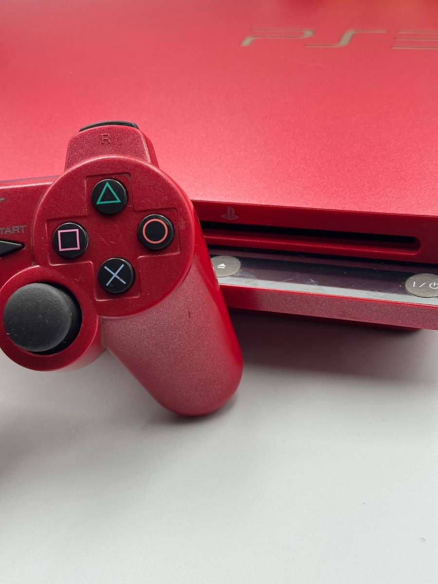 PS3 PlayStation 3 Slim Scarlet Red Limited Edition Bundle