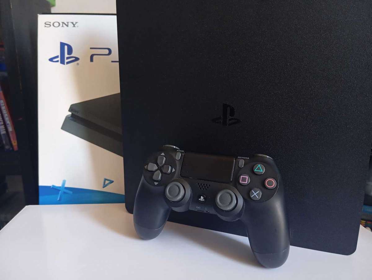 PlayStation 4 Slim (PS4) with Upgraded 1TB SSD Fast Loading Includes Spider-Man & God of War