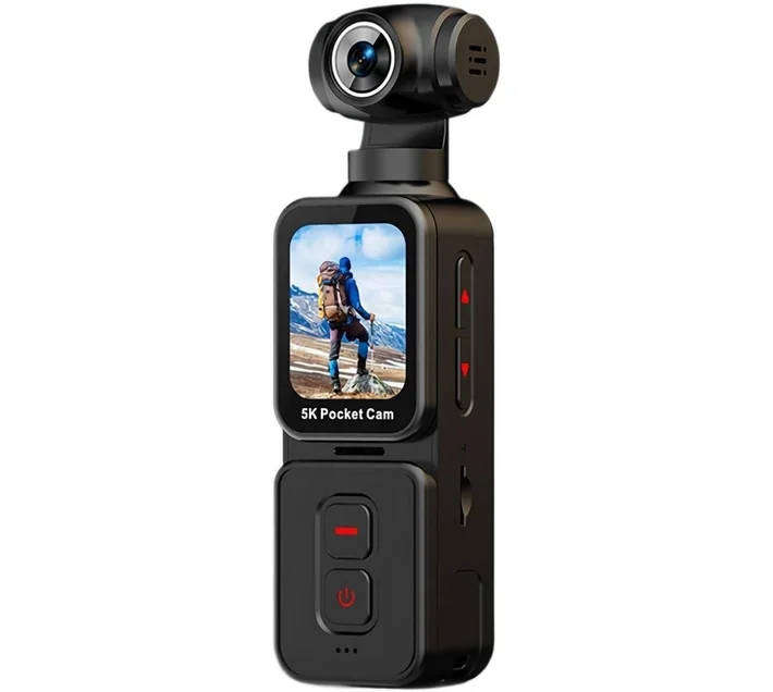 WEIWEISTORE Action Camera 5k Action Camera, Portable Handheld Pocket Vlogging Camera