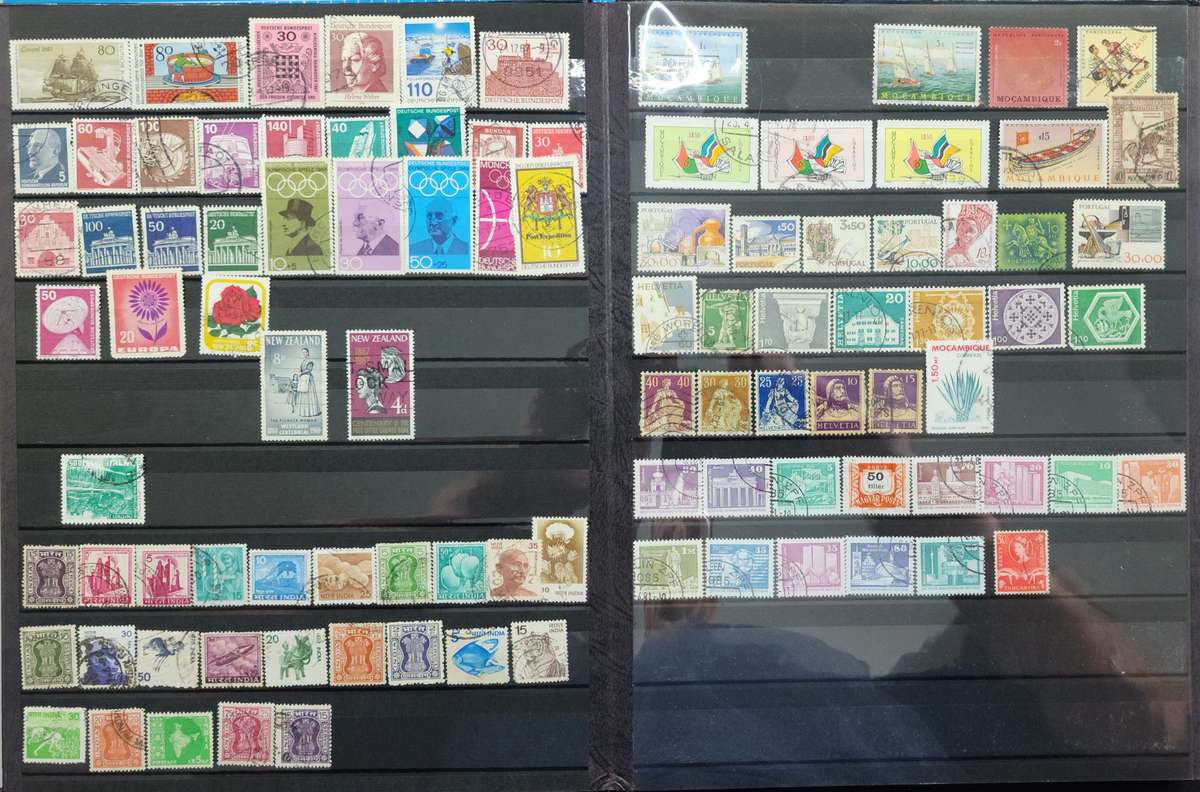 Stock Book Set: 2 x Big /1 x Small With Used World Stamps (Very Nice Starter Pack)