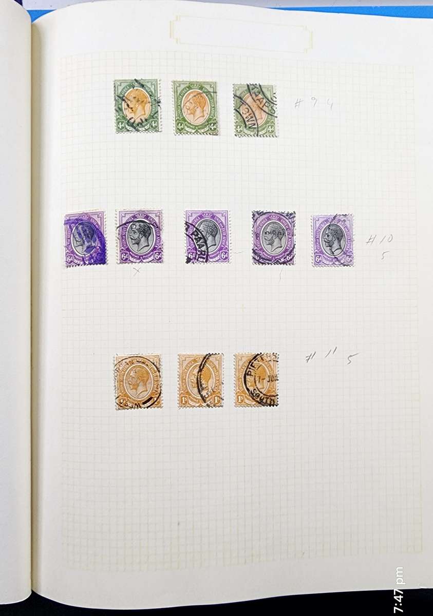 Derwent Stamp Album: Old Album with Union/SA Used Singles **Great Starter**