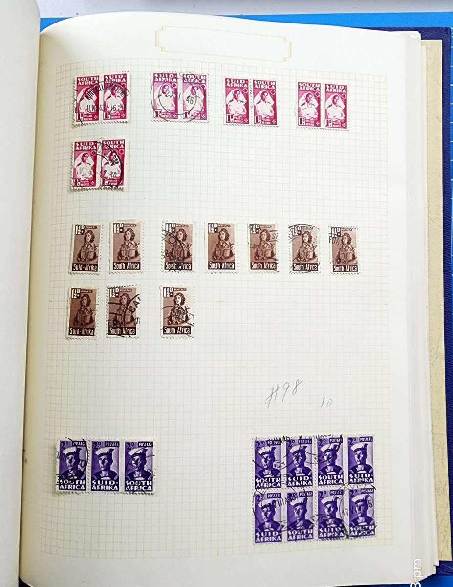 Derwent Stamp Album: Old Album with Union/SA Used Singles **Great Starter**